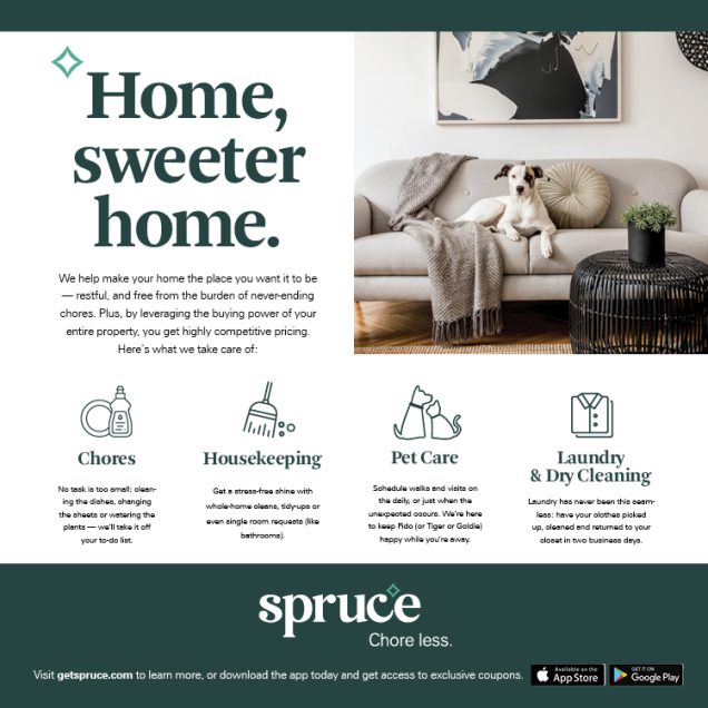 Spruce cleaning flyer - Home, sweeter home in Katy, Texas.